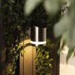 Chelsea Stainless Steel Solar Wall Light – Warm White 3000K – Lifestyle 2