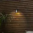 Chelsea Stainless Steel Solar Wall Light – Warm White 3000K – Lifestyle 2