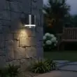 Chelsea Stainless Steel Solar Wall Light – Warm White 3000K – Lifestyle 2