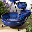 Neptune Ceramic Cascade Solar Water Feature : close up 
