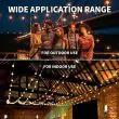 50ft G40 Festoon Lights - 50 Shatterproof Bulbs, 4 Modes – Lifestyle 1