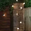 Outdoor Festoon Lights Connectable Frosted Bulb draped on wall