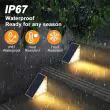 Outdoor Solar Step Lights - Showing dimensions