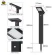 Powerbee Motion Sensor Solar Bollard Light – 1000 Lm, 3600 mAh, IP65