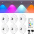 Powerbee Rechargeable Battery‑Operated Lights With Remote – LED Puck Lights, Magnetic Mount, CCT, USB‑C Charging