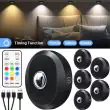 Powerbee Rechargeable Battery‑Operated Lights With Remote – LED Puck Lights, Magnetic Mount, CCT, USB‑C Charging