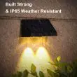 Premium Solar Down Lights – Warm White LED, IP65, 1/2/3 LED (2 Pack) – Adjustable Brightness