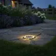 Solar Ground Uplights – IP67, Dusk to Dawn, Garden & Decking – 4 Pack – Lifestyle