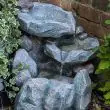 Rock Fall Solar Garden Water Feature close up of cascade