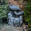 Rock Fall Solar Garden Water Feature close up of cascade
