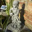 Rosie Solar Pond Spitter Statue showing full kit