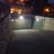 Led Security Light 30W mounted on wall in rain