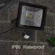 Led Security Light 30W mounted on wall in rain