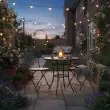 USB-C Solar Festoon Lights – G40 Bulbs, 7.6m to 30m – Lifestyle