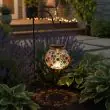 Hand-Painted Solar Glass Jar Lantern – Stained Glass, Table or Hanging – Lifestyle 3