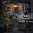 Solar Candle Lantern Black – Flickering Amber LED, 15cm Outdoor – Lifestyle