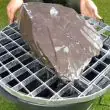 Slate Water Feature showing cascading water over natural slate