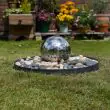 Small Stainless Steel Sphere Water Feature Pump Kit