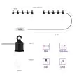 Smart RGBIC Rechargeable Festoon Lights – App Controlled, 25 Bulbs, 15m