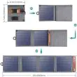 Solar Charger 14w Portable Solar Panel showing dimensions