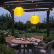Solar Hanging Chinese Lanterns – Waterproof Nylon LED – 2 Pack for Outdoor Garden Party Decoration – Lifestyle 2