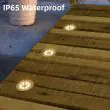 Stainless Steel Solar Deck Lights – Dual Colour LED, IP65 – 2 Pack – Lifestyle