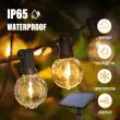 USB-C Solar Festoon Lights – G40 Bulbs, 7.6m to 30m – Lifestyle