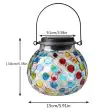 Hand-Painted Solar Glass Jar Lantern – Stained Glass, Table or Hanging – Lifestyle 3