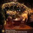 5M Solar Icicle Curtain Lights – Outdoor Waterproof Christmas LED Fairy Lights