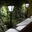 Black Solar Lamp Post 1.2 m in warm white