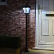 Black Solar Lamp Post 1.2 m in warm white