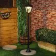 Black Solar Lamp Post 1.2 m in warm white