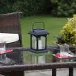 Solar Candle Lantern Black – Flickering Amber LED, 15cm Outdoor – Lifestyle