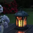 Black Solar Candle Lantern 27cm: ON/OFF switch