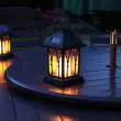 Black Solar Candle Lantern 27cm: ON/OFF switch