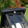 Black Solar Candle Lantern 27cm: ON/OFF switch