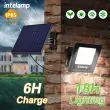 Solar Lights Floodlights Showing the dimensions and the on off switch