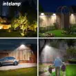 Solar Lights Floodlights Showing the dimensions and the on off switch