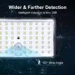 Premium Solar Motion Detector Light – 850 Lumen, PIR Sensor, Remote, IP65 Waterproof showing the monocrystalline shut up silicon solar panels increased efficiency by 50% 