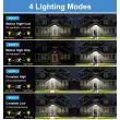 Premium Solar Motion Detector Light – 850 Lumen, PIR Sensor, Remote, IP65 Waterproof showing the monocrystalline shut up silicon solar panels increased efficiency by 50% 