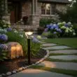 Solar Pathway Post Light – 100 Lumen, 57cm IP65 – Lifestyle 2