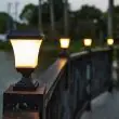 Solar Pillar Lights – 100 Lumen, 6 LED, Garden Post & Patio – Lifestyle 1