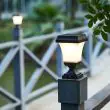 Solar Pillar Lights – 100 Lumen, 6 LED, Garden Post & Patio – Lifestyle 1