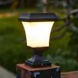 Solar Pillar Lights – 100 Lumen, 6 LED, Garden Post & Patio – Lifestyle 1