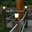 Solar Pillar Lights – 100 Lumen, 6 LED, Garden Post & Patio – Lifestyle 1
