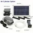 Solar Pond Oxygenator For Larger Ponds Showing the dimensions of the battery backup System