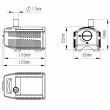 Solar Pond Pump Sunspray SE 800 Battery Backup  Showing the dimensions of the battery box