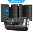 Solar Power Bank 43,800mAh – 10W Wireless Charging, PD 20W Fast Charge, Multi-Port, LED Torch, IP65 Showing fast charge 