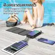 Solar Power Bank 43,800mAh – 10W Wireless Charging, PD 20W Fast Charge, Multi-Port, LED Torch, IP65 Showing fast charge 