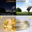Premium Solar Firefly String Lights – Silver Wire, Remote – Lifestyle